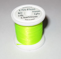 ������������� ���� Uni Floss 80 yds neon 1 ply chartreuse 